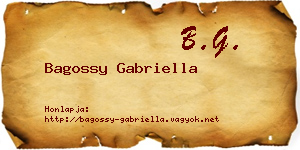 Bagossy Gabriella névjegykártya