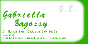 gabriella bagossy business card